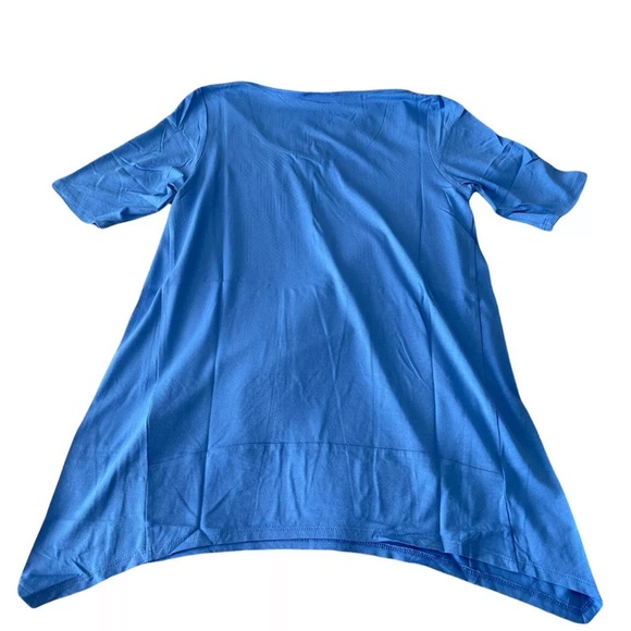 New J Jill Wearever Blue Lotus Dipped Hem Tunic - XSP - Picture 4 of 4